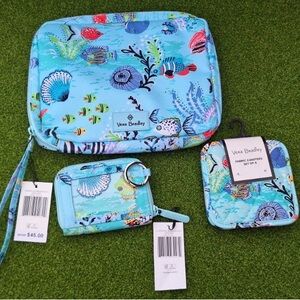 Vera Bradley Antilles Treasure Lighten Up Deluxe Organizer, wallet and costars.